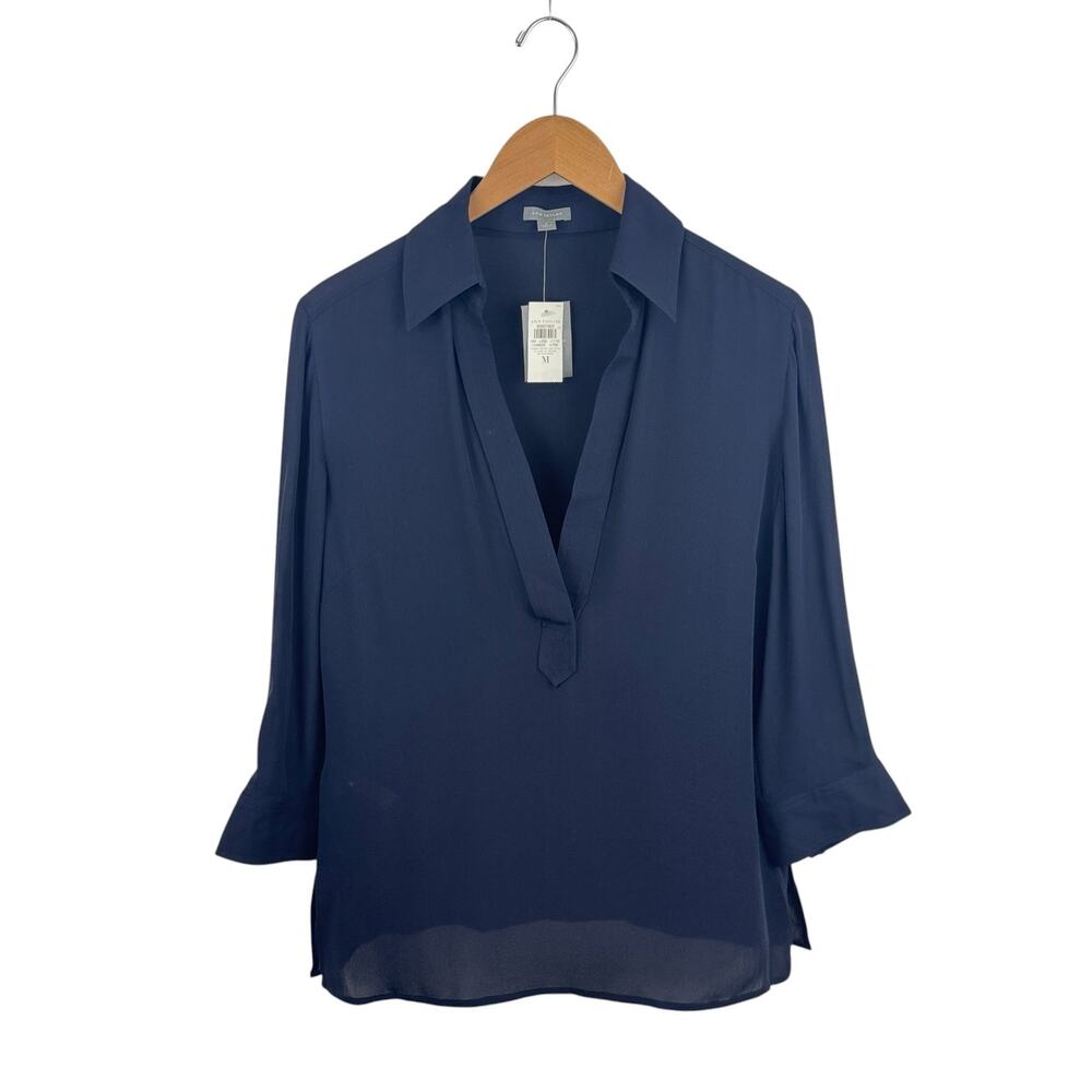 NWT Ann Taylor Silk Chiffon Popover Top